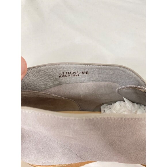 Cole Hann Womens 8.5 Halley Chukka Boots Grey Leather and Brown Wedge Lace Ankle - Picture 11 of 12